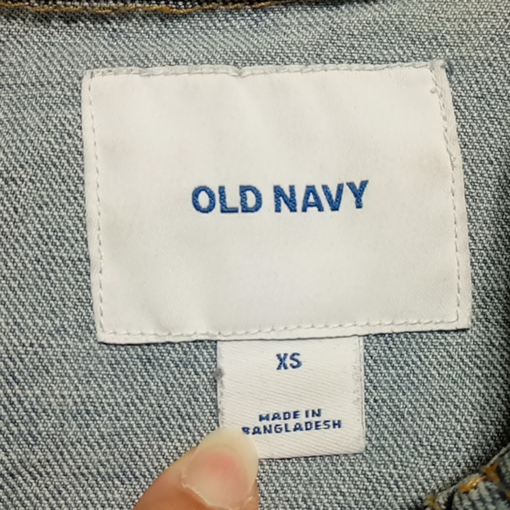 OLD NAVY Jeans Jacket Womens XS BLUE Denim Preowned Coat Winter Used Spring - Picture 3 of 9